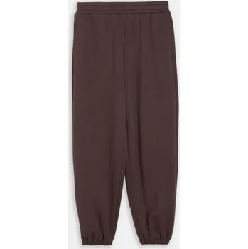 Dámská móda Sinsay - Dresové jogger kalhoty ze scuba materiálu - tmavě hnědá - 755HA-89X - 755HA-89X-S