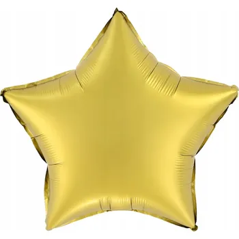 Fóliový balónek hvězda, zlatá matná, 45 cm