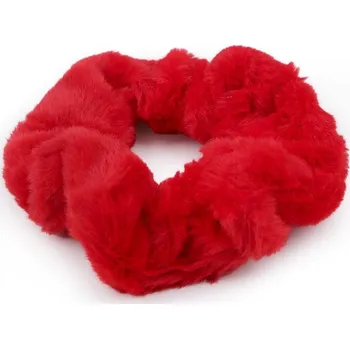 Gumička do vlasů minky - 4 červená