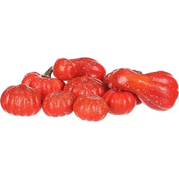 umělá květina Dýně plastová - červená, různé tvary, cena za balení (9 ks) Barva: Červená