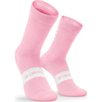 Pánské ponožky SIROKO Cyklistické ponožky S1 Pink Agnello Žvýkačkově Růžová XL RŮŽOVÁ