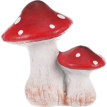 Vánoční ozdoba Houba z terakoty - muchomůrka, dvojice Barva: Červená
