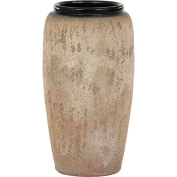 Váza Elegantní keramická váza 70 cm - béžovo-šedá, stabilní design Barva: Béžová
