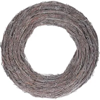 Proutěný věnec 50 cm, šedý, přírodní materiál pro kreativní dekorace Barva: šedá