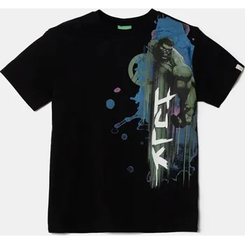 Dětské bavlněné tričko United Colors of Benetton x Marvel 35RYC10N9.G.Seasonal černá 99X, vel. 150