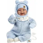 Llorens 84479 NEW BORN - realistická panenka miminko se zvuky a měkkým látkovým tělem 44cm