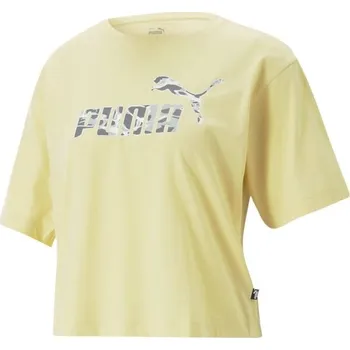 Dámské oblečení Dámské triko Puma SUMMER SPLASH GRAPHIC TEE L Žlutá, Bílá, Šedá