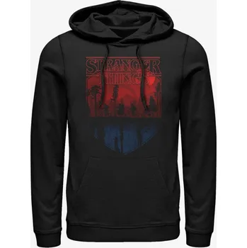 Pánská mikina Stranger Things Flay Trail Unisex Hoodie černá