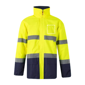 VL THEMIS LARGE. Dvoubarevná parka (190 g/m²), z polyesteru (100 %), s PU zátěrem 1 Pravá strana, 90 x 100 Transfer, 2 barvy