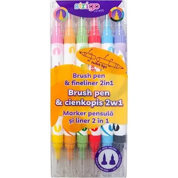 FLAMASTER A LINER 2v1 OBOUSTRANNÝ ŠTĚTEC 6 BAREV SSC441 STRIGO