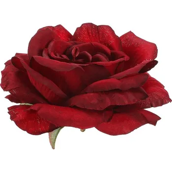 umělá květina Meruňkové umělé růže 12 ks - textilní dekorace pro aranžmá Barva: Červená