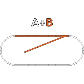 Vláček a vláčkodráha Roco Geoline Sada kolejí B (kusá kolej) s podložím - 61101