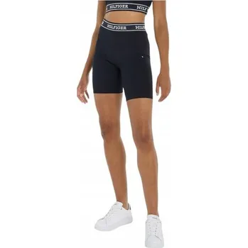 Dámské legíny TOMMY HILFIGER DÁMSKÉ LEGÍNY KOLARKY MONOTYPE TAPE HW FIT TMAVĚ MODRÉ vel. M