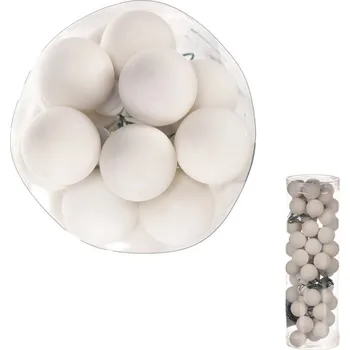 Vánoční dekorace Ozdoby skleněné - barva bílá, pr. 2 cm, cena za balení (48ks) Barva: bílá