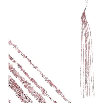 umělá květina Větev umělá - převislá se třpytkami, barva růžová Barva: Růžová