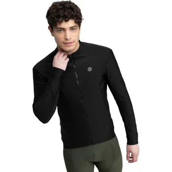 Cyklistická bunda SIROKO Pánská softshellová cyklistická bunda J1 Furkapass L ČERNÁ