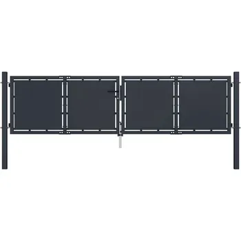 vidaXL Zahradní brána ocelová 300 x 75 cm antracitová [144523]