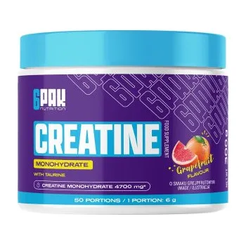 Kreatin 6Pak Nutrition Creatine Monohydrate + taurin 300 g grep - Bodypak Spółka z o.o.