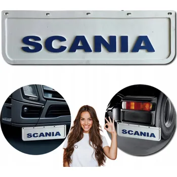autokoberec Zástěrka Blatník LISOVANÝ Ochrana proti blátu SCANIA Bílo-Modrá 60x18cm