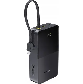 Powerbanka Baseus – powerbanka EnerFill Bipow2 Pro (E0027701) – vestavěný USB-C kabel, 20000 mAh, 22,5 W, digitální displej – Cosmic Black