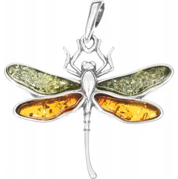 Přívěsek Stříbrná vážka s jantarem přívěsek Přívěsek Hmyz