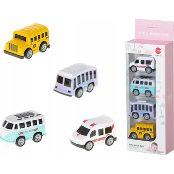 autíčko Sada kovových autíček Ikonka KX6116 4 ks