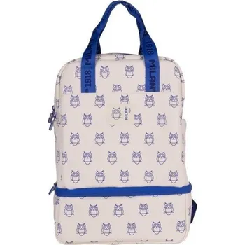 Školní batoh Milan s více přihrádkami, odstíny hnědé a béžové, 14 l