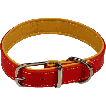 Obojek pro psa Kožený obojek BaF Jacky 52cm červený