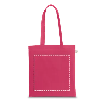 Nákupní taška MEXICO. Taška vyrobená ze recyklované bavlny (70 %) a polyesteru (30% rPET) (150 g/m²) 1 Střed, 300 x 300 Transfer, 2 barvy