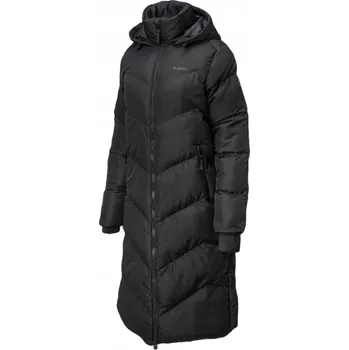 Dámský kabát Dámský prošívaný zimní kabát HI-TEC LADY GILIAN černý dlouhý S