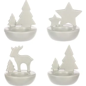 Svícen Svícen porcelánový - na čajovou svíčku, mix 3 druhů, cena za 1 ks Barva: Zelená