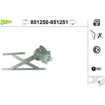 Stahovačka okna Zvedací zařízení oken VALEO 851250