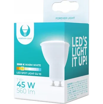 Žárovka FOREVER LED žárovka GU10 7W 230V 3000K 560lm