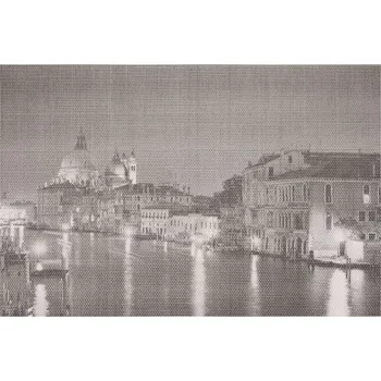 prostírání Prostírání plastové - motiv Benátek, 45 x 30 cm Barva: šedá