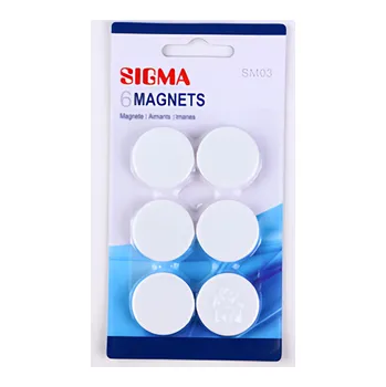Sigma Magnety, 32 mm, bílé 6ks