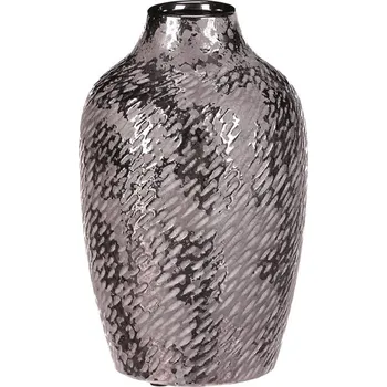 Obal na květináč Stříbrný keramický obal na květiny - antická nádoba, malý, elegantní Barva: Stříbrná