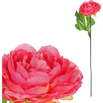 umělá květina Pivoňka - umělá řezaná květina, tmavě růžová Barva: Růžová