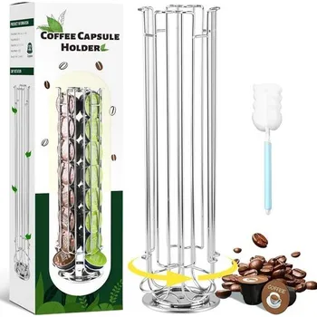 Příslušenství pro myčku Držák na kapsle UCAMP pro 32 kapslí, otočný stojan na kávové kapsle, stylový stojan na kapsle,