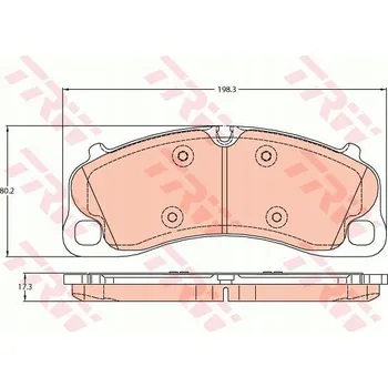 Brzdová hadice BRZDOVÉ DESTIČKY PŘEDNÍ GDB2089 TRW PORSCHE 911 VII