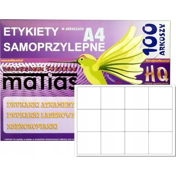 Speciální papír Archy A4 samolepicí etikety 66x70 mm 100 archů