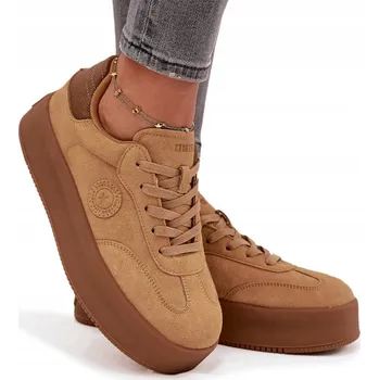 Dámské tenisky DÁMSKÉ TENISKY NÍZKÉ NA PLATFORMĚ BIG STAR SS274762 CAMEL 41
