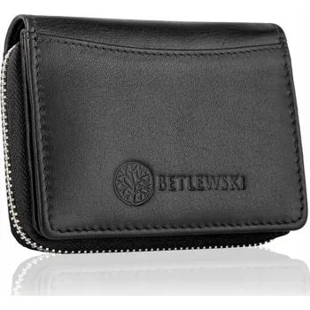 Peněženka Betlewski dámská peněženka z pravé kůže černá