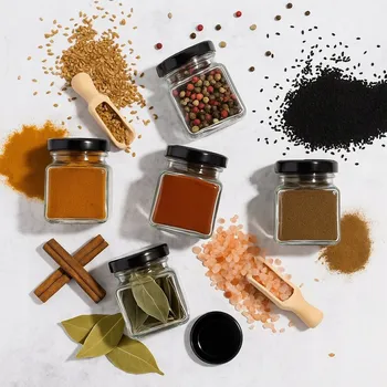 Sklenice NÁDOBY NA KOŘENÍ SKLENICE SKLENICE MONTESSA ORGANIZÉR SAMOLEPKY 24 KS