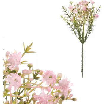 umělá květina Gypsophila - umělý trs, růžová, cena za 1 ks, ve svazku 6 ks Barva: Růžová