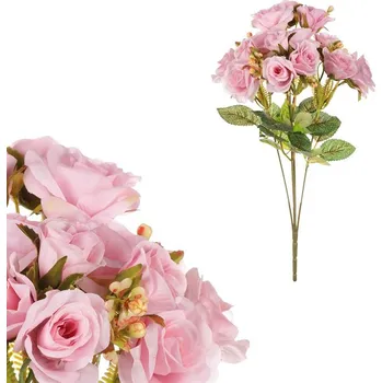 umělá květina Exkluzivní umělá kytice meruňkových růží - trvalá krása bez údržby Barva: Růžová