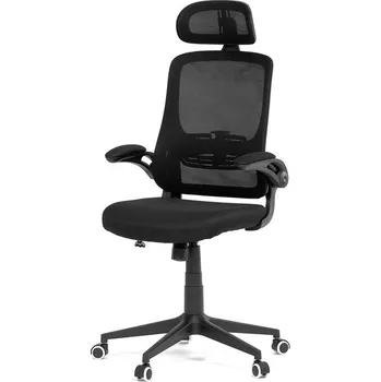Kancelářská židle, houpací mechanismus, černá síťovina, KA-Q842 BK Barva: černá
