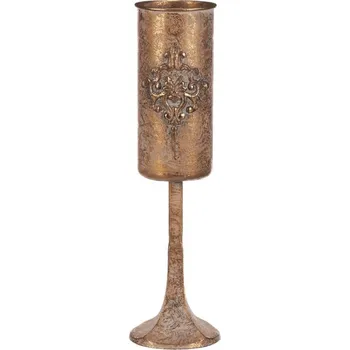 Kalich kovový - úzký, vyšší, barva zlatá Barva: Zlatá