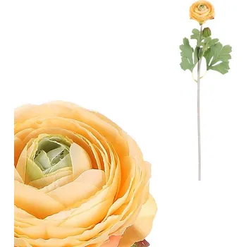 umělá květina Červený umělý pryskyřník Ranunculus - elegantní květina do interiéru Barva: Žlutá