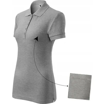 Dámské tričko POLOKOŠILE dámské POLO TRIČKO MALFINI COTTON 213 170G TMAVĚ ŠEDÝ MELÍR M