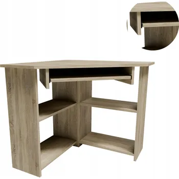 Psací stůl Rohový psací stůl Matkam 80 x 80 x 74 cm dub sonoma